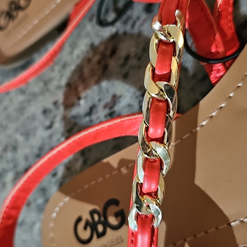 Gby Guess Women's Coral Sandals with Gold Accents - Picture 4 of 4
